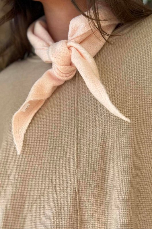 Jonti Knit Neckerchief Rosewater Marl